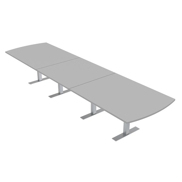 45 in W, 166 in L, 29 in H, Engineered Wood Top, Grey